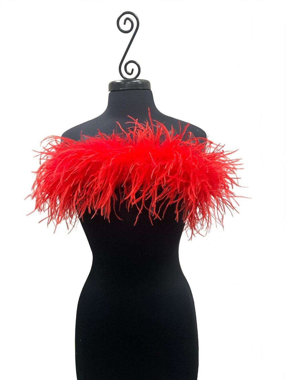 Feather Wrap Evening Wrap Shawl Red Sparkle NWT